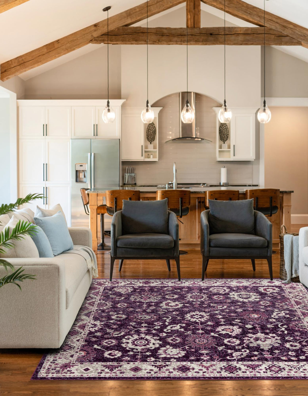 Penrose Krystle Purple & Ivory Area Rug | Original supplier photo 36