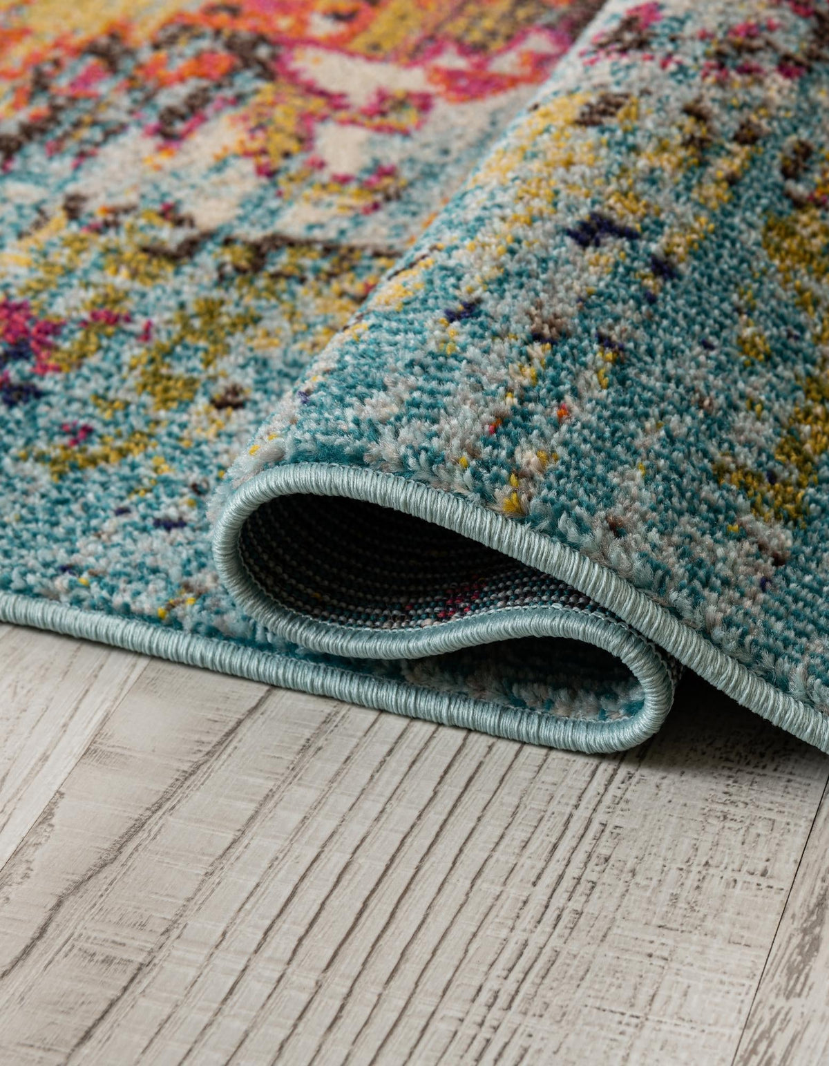 Vita Chagall Turquoise & Cream Area Rug | manufacturer source supplemental photo 3144744_detail_1_roll.jpg