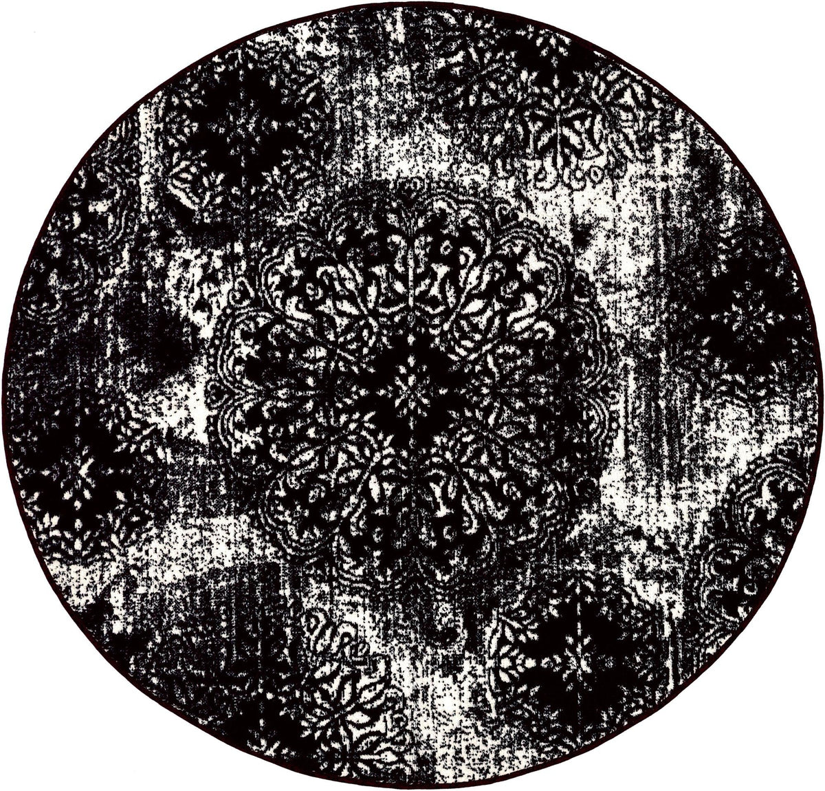 Sofia Grand Black & Ivory Area Rug: manufacturer original alternate detail, shape, or backing