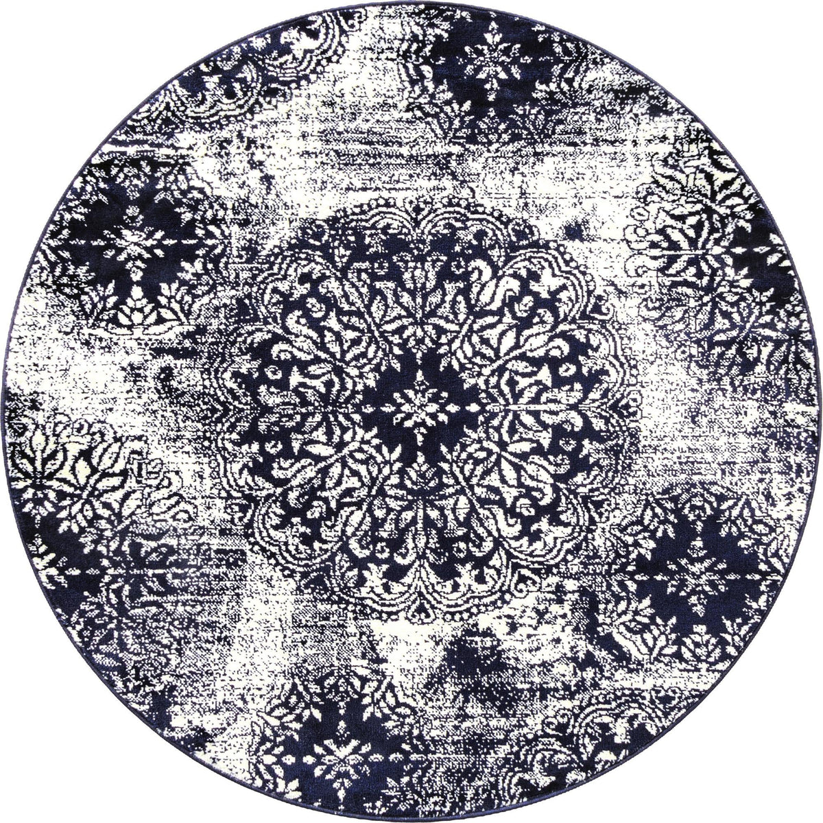 Sofia Grand Navy Blue & Ivory Area Rug | Manufacturer additional original detail or rug view