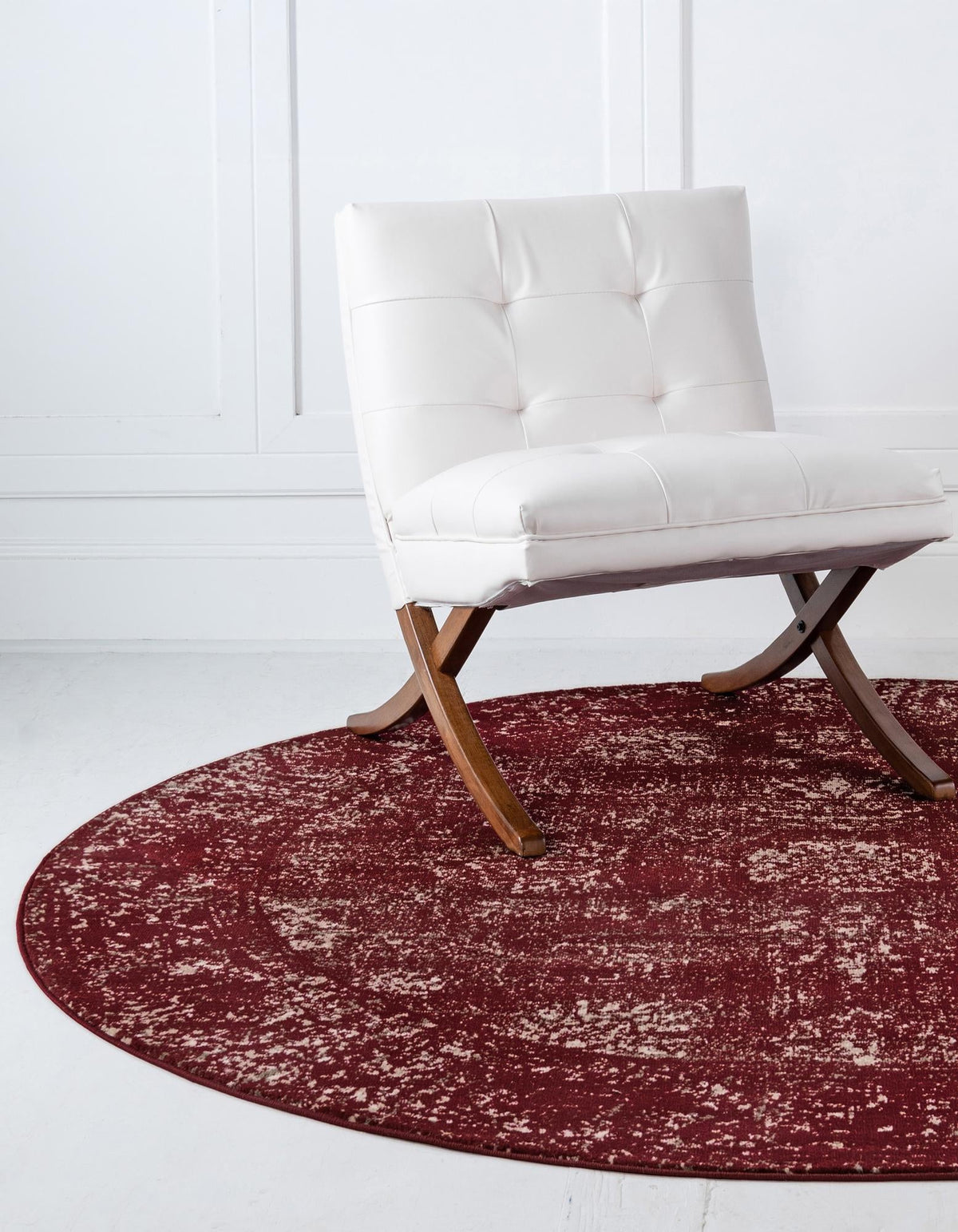 Sofia Casino Burgundy & Gray Area Rug | Original same-design same-color lifestyle, different shape permitted
