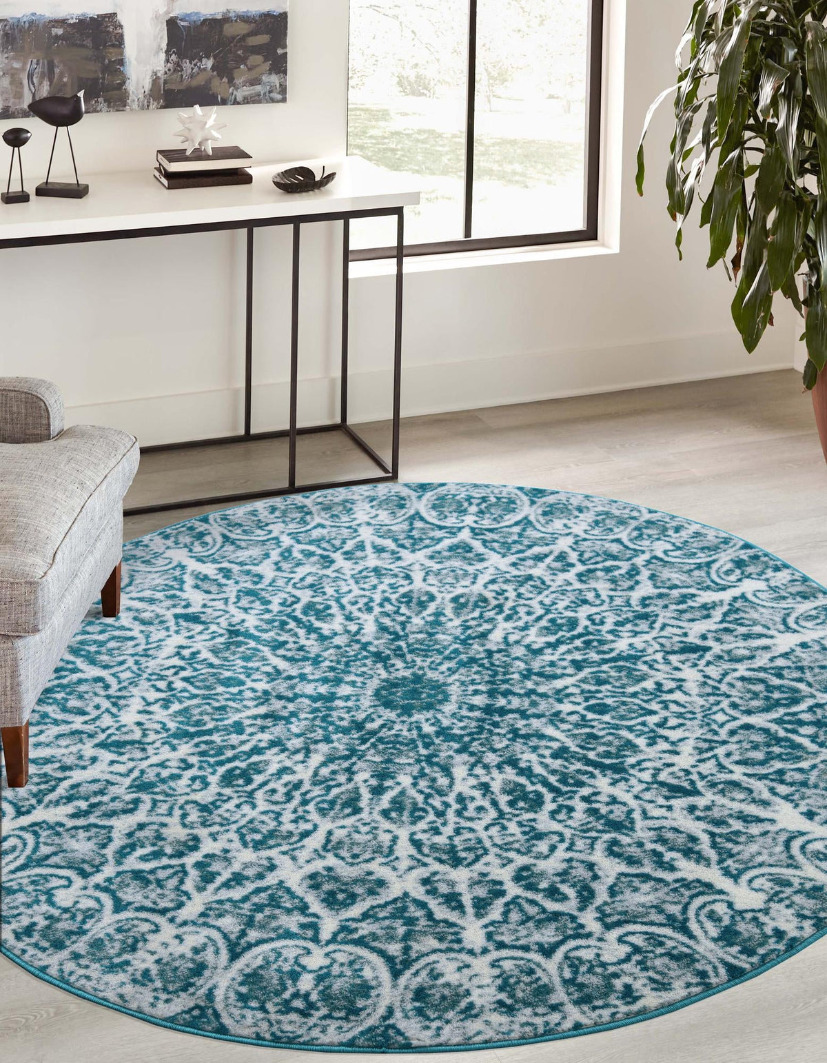 Sofia Grace Turquoise & Ivory Area Rug | Original supplier photo 42