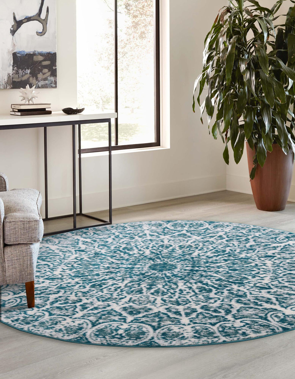Sofia Grace Turquoise & Ivory Area Rug | Original supplier photo 44