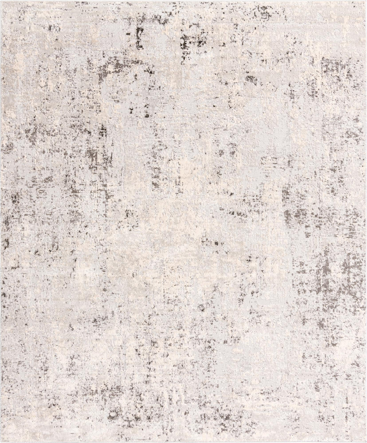 Caspian Baku Gray & Silver Area Rug, overhead view
