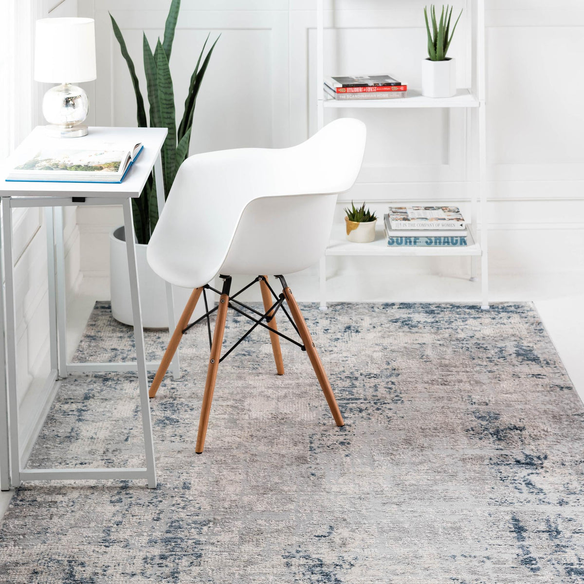 Caspian Rasht Gray Blue & Ivory Area Rug | Unique Loom high-resolution supplier additional photo 3147806_image_1011.jpg