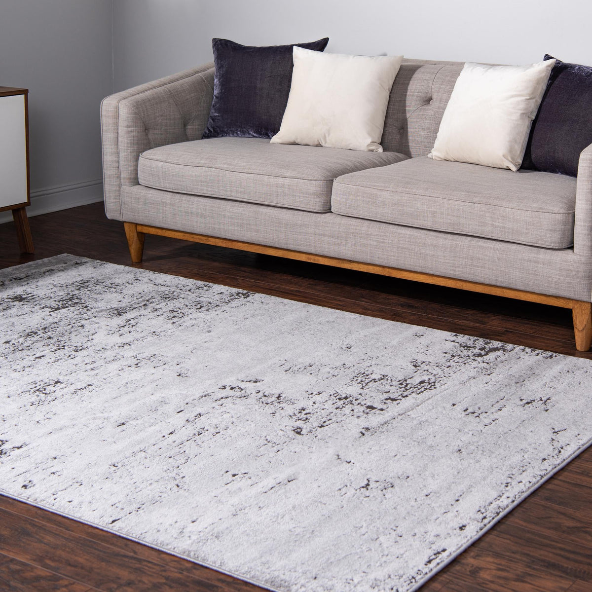 Leipzig Bach Gray & Ivory Area Rug lifestyle Rectangle