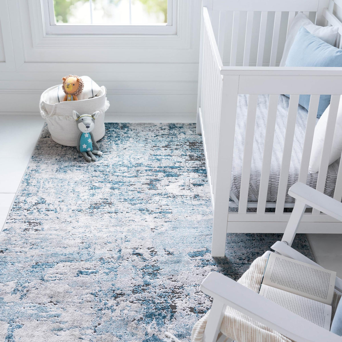 Leipzig Bach Blue/Ivory | Supplier rug image / alternate view