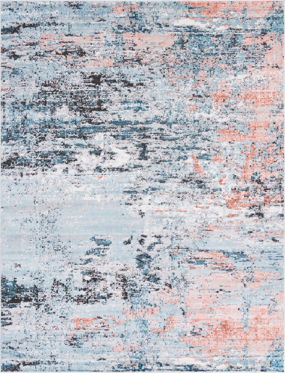 Leipzig Bach Multi & Blue Area Rug | Rectangle overhead | SKU 3148607