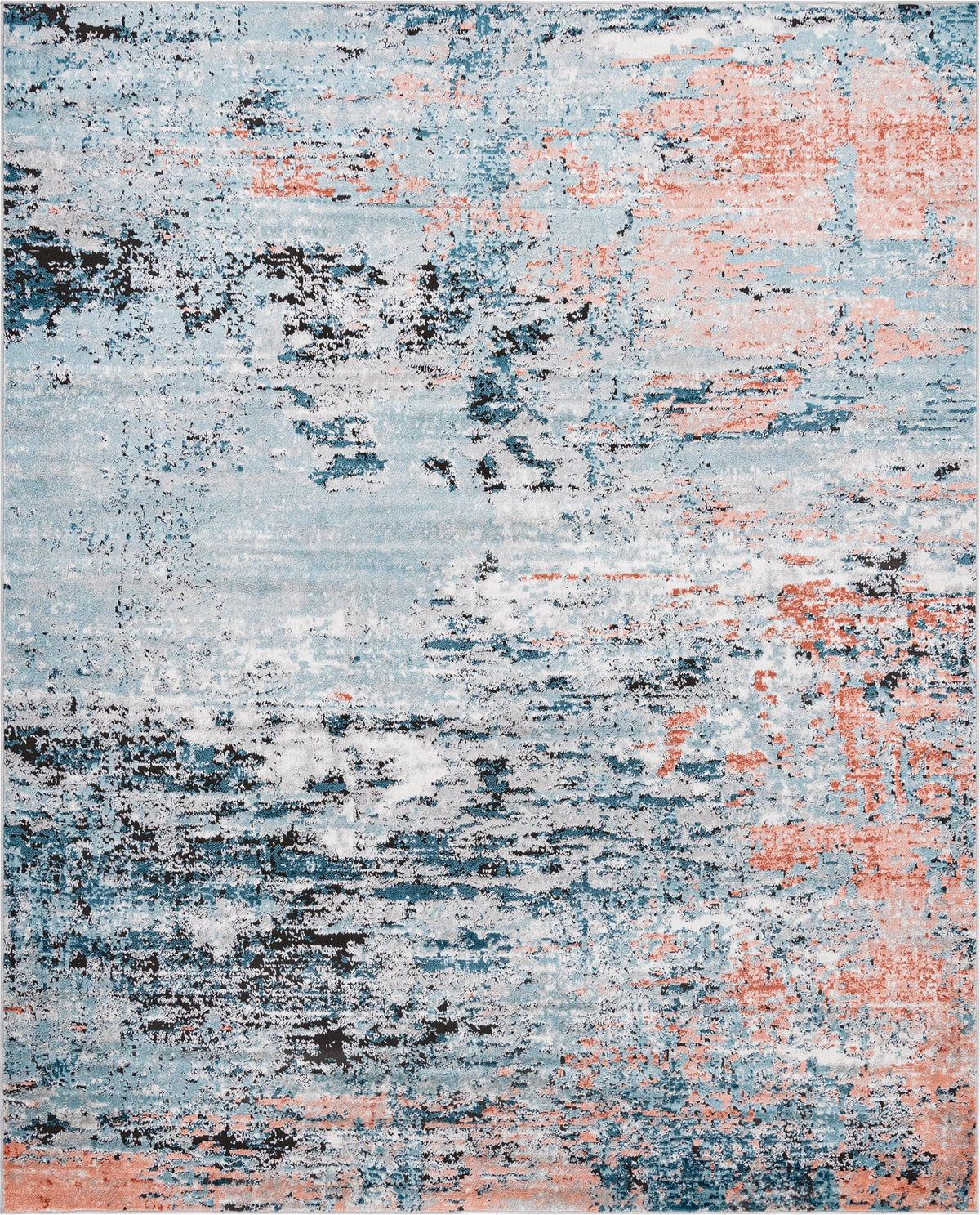Leipzig Bach Multi & Blue Area Rug | Rectangle overhead | SKU 3148608