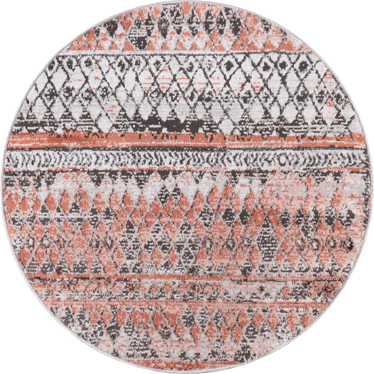 Leipzig Dresden Salmon & Gray Area Rug | original supplier alternate detail or shape