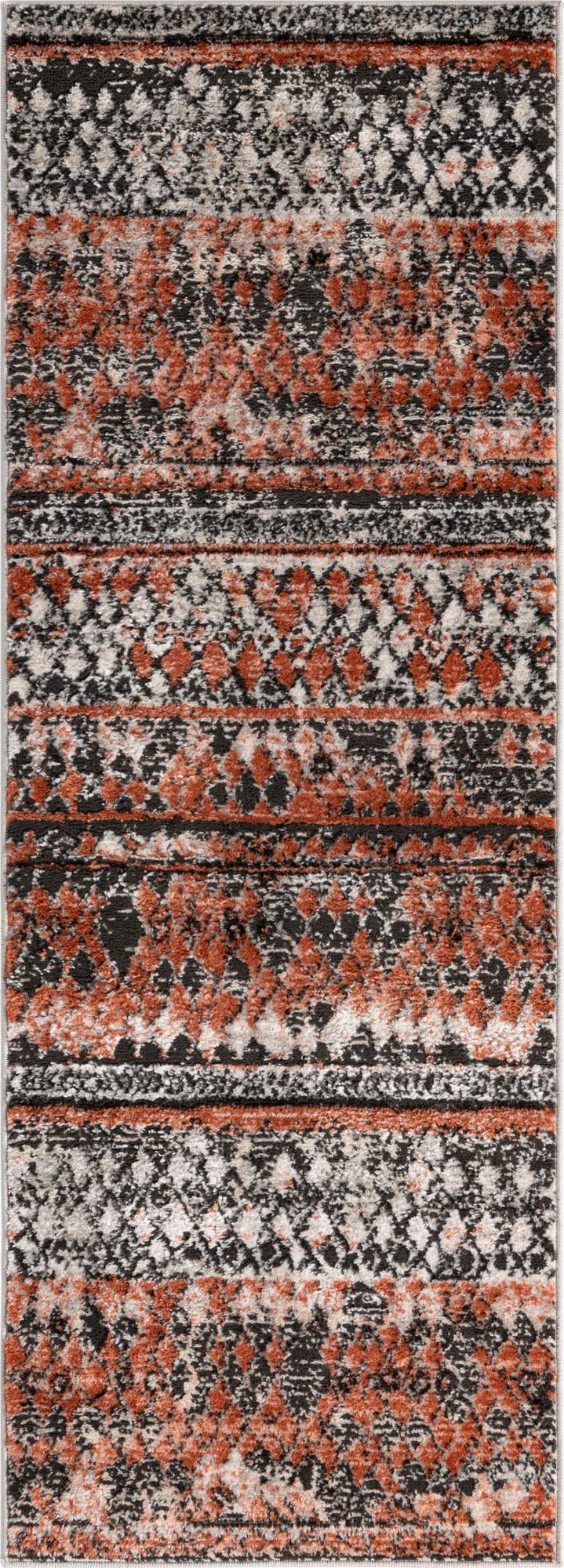 Leipzig Dresden Salmon & Gray Area Rug | original supplier alternate detail or shape