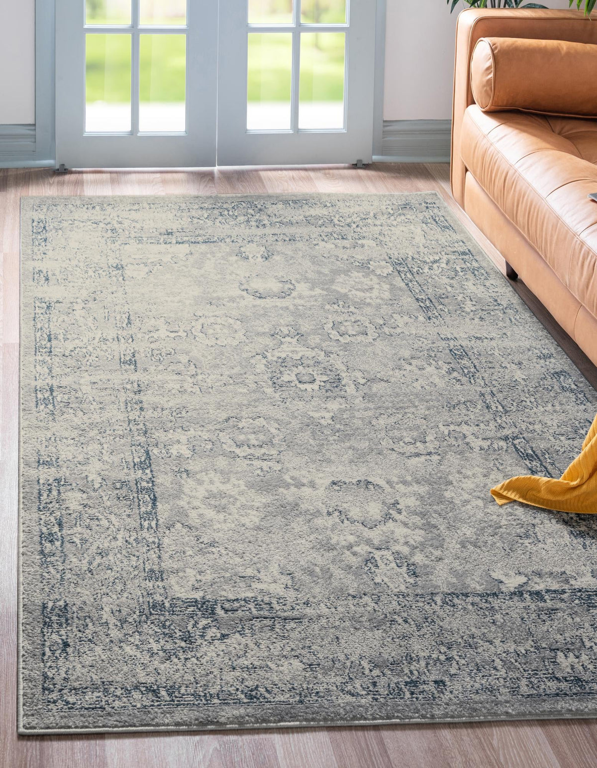 Unique Loom Sumter Collection Area Rug - Edmunds (Gray/Ivory) lifestyle