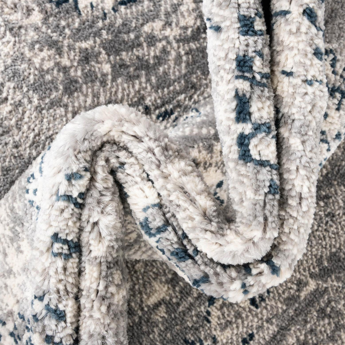 Unique Loom Sumter Collection Area Rug - Edmunds (Gray/Ivory) detail