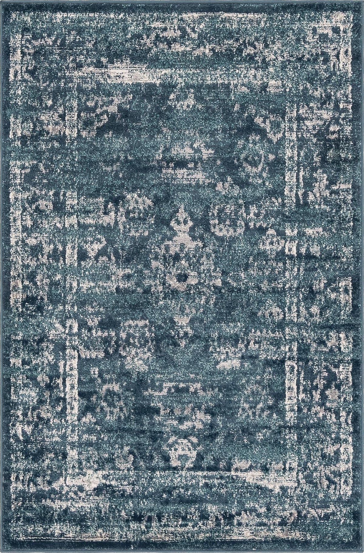 Unique Loom Sumter Collection Area Rug - Edmunds (Navy Blue/Gray) detail