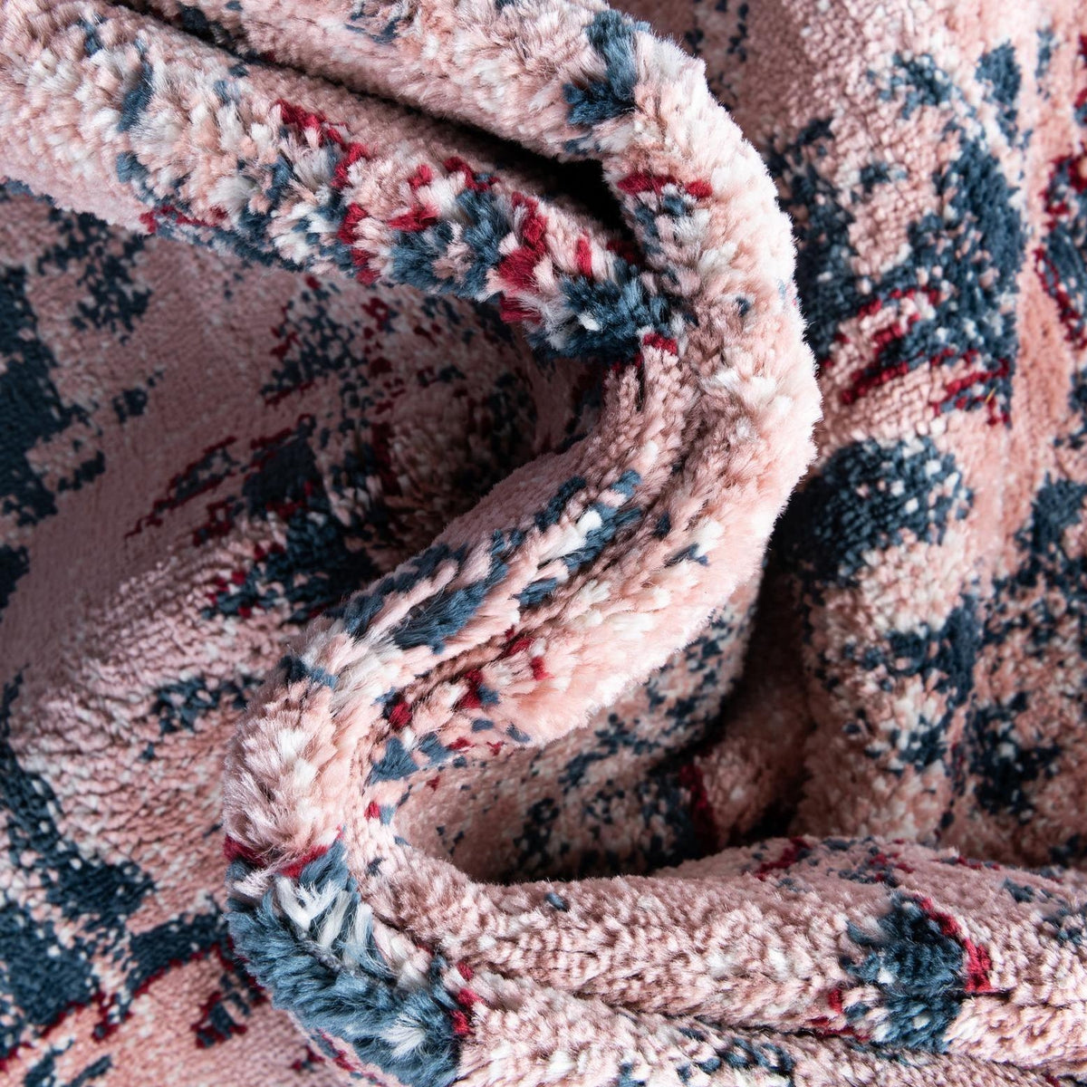 Unique Loom Sumter Collection Area Rug - Edmunds (Pink/Burgundy) detail