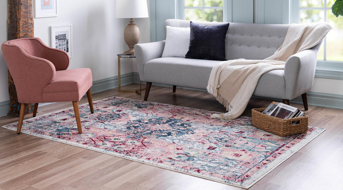 Sumter Aiken Pink & Navy Blue Area Rug | Unique Loom high-resolution supplier additional photo 3150122_image_1011.jpg