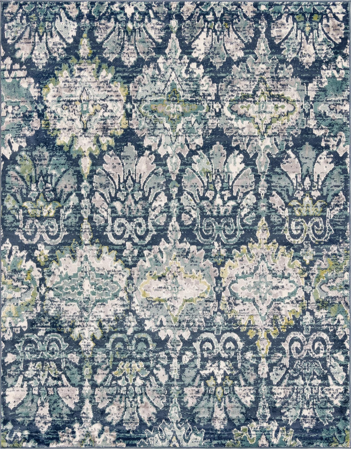 Sumter Brewton Navy Blue & Blue Area Rug | Rectangle overhead | SKU 3150135