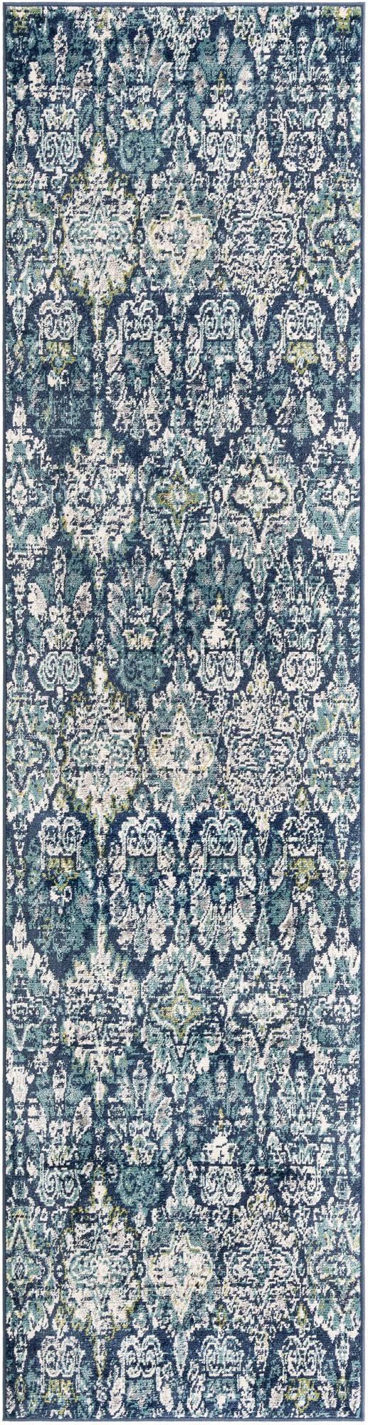 Sumter Brewton Navy Blue & Blue Area Rug | Runner overhead | SKU 3150139