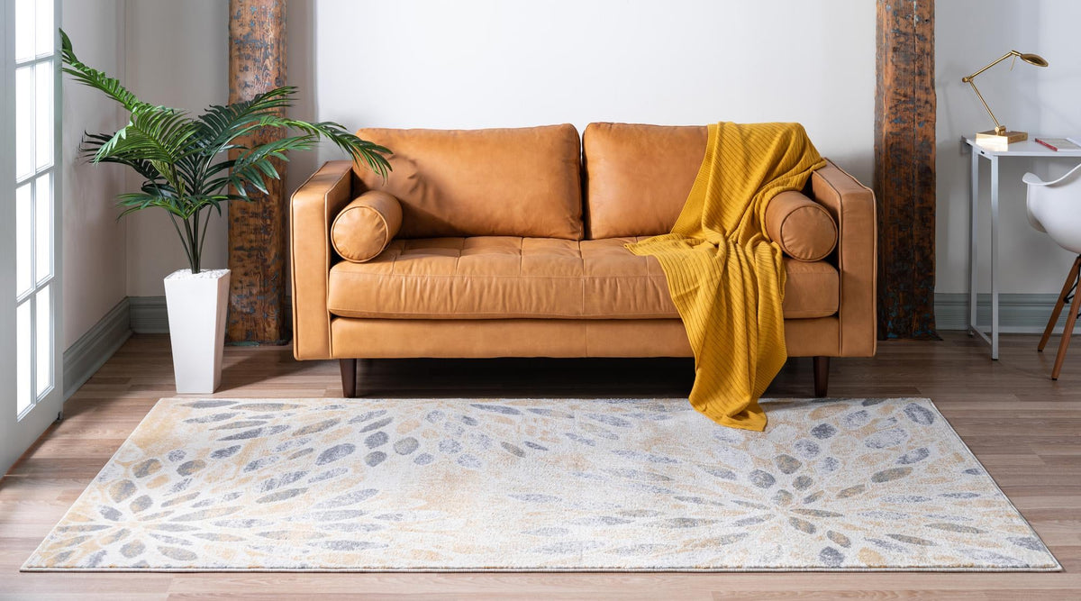 Sumter Rhett Yellow & Ivory Area Rug | Unique Loom high-resolution supplier additional photo 3150157_image_1012.jpg