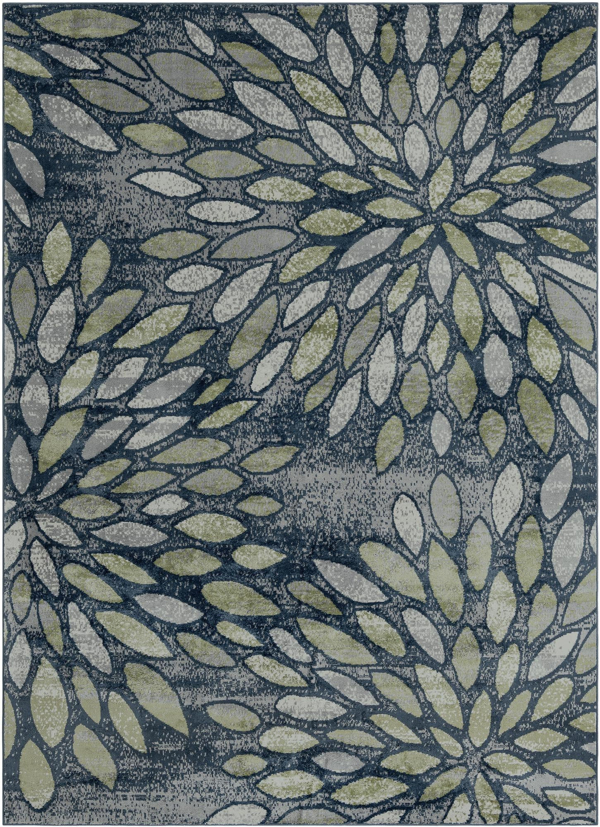 Sumter Rhett Navy Blue & Ivory Area Rug | Rectangle overhead | SKU 3150162