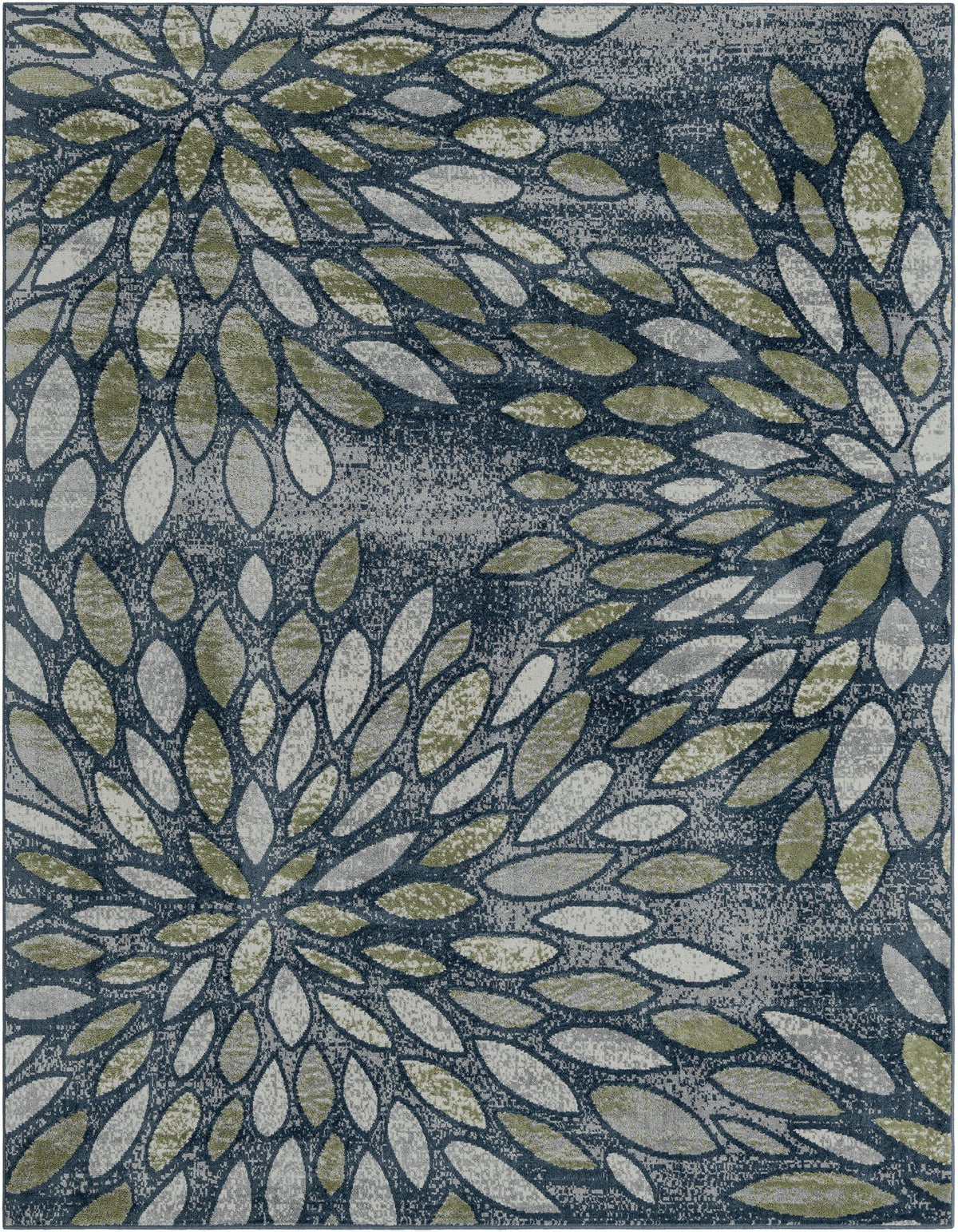 Sumter Rhett Navy Blue & Ivory Area Rug | Rectangle overhead | SKU 3150163