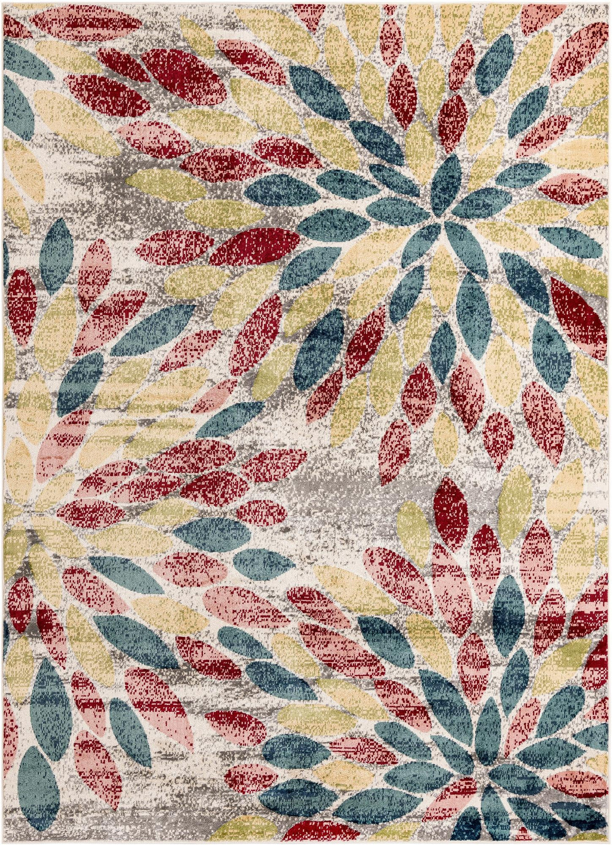 Sumter Rhett Multi & Blue Area Rug | Rectangle overhead alternative