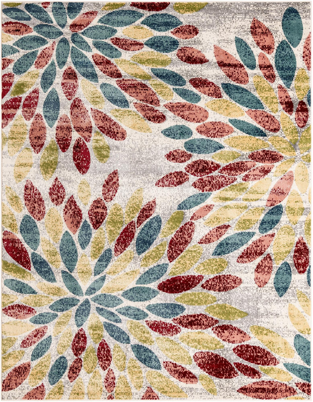Sumter Rhett Multi & Blue Area Rug | Rectangle overhead | SKU 3150170