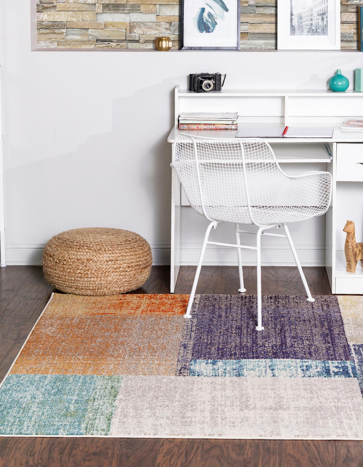 Vivid Hyderabad Multi & Beige Area Rug, room setting