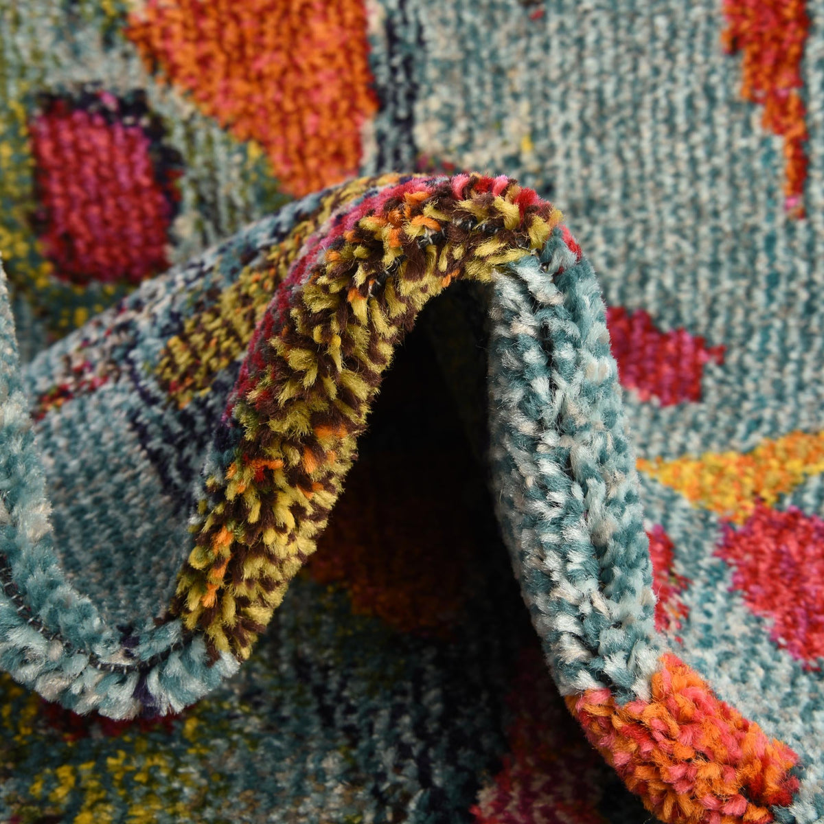 Vivid Lucknow Aqua & Blue Area Rug | Unique Loom high-resolution supplier additional photo 3165128_image_1033.jpg