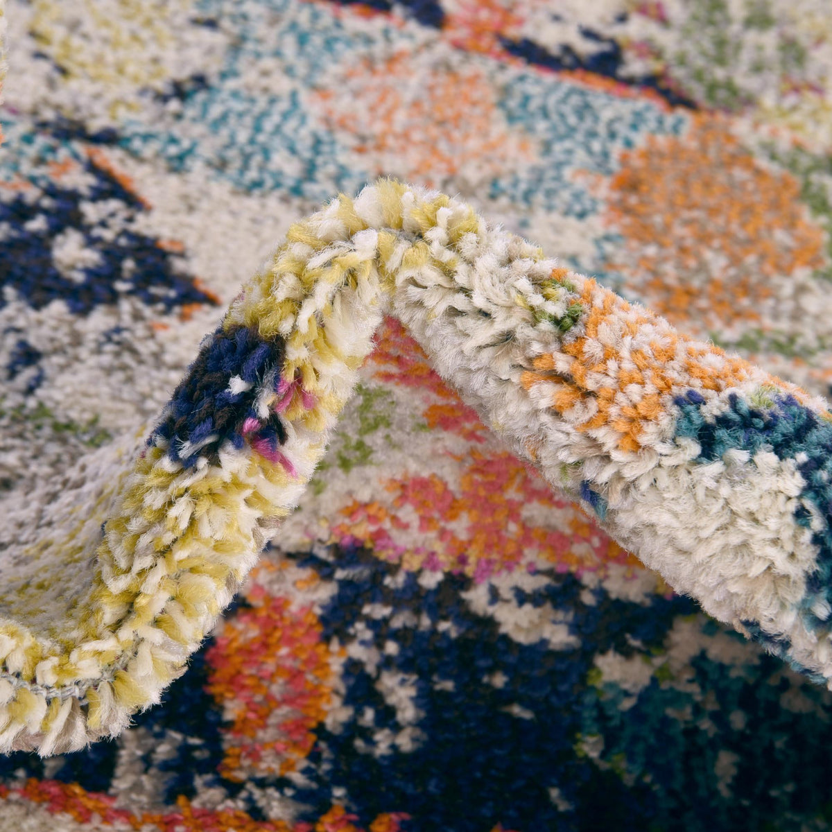 Vivid Chennai Ivory & Blue Area Rug | Unique Loom high-resolution supplier additional photo 3165145_image_1033.jpg