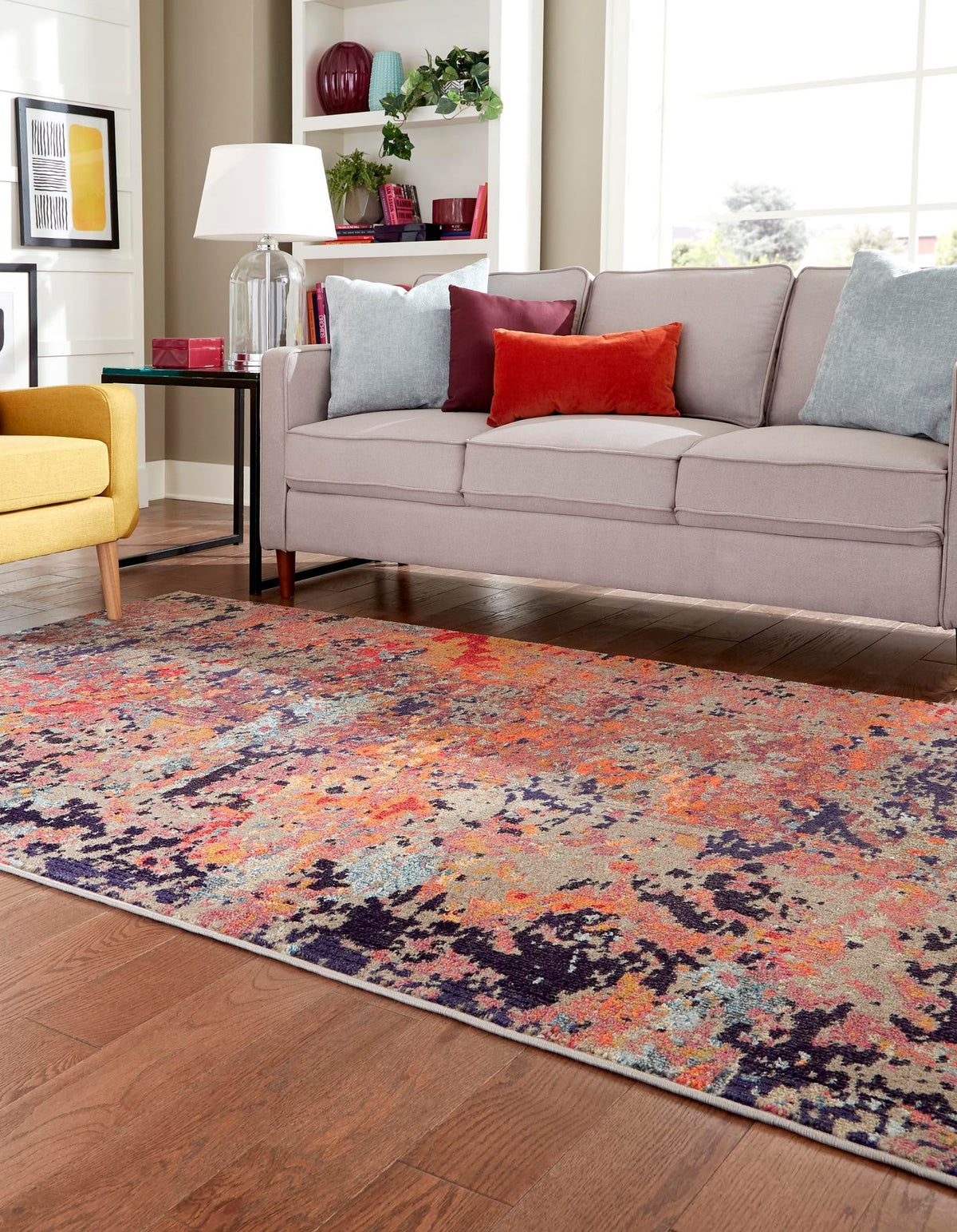 Vivid Ahmedabad Multi & Beige Area Rug | Unique Loom high-resolution supplier additional photo 3165162_image_1011.jpg