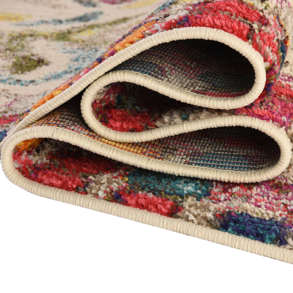 Vivid Jaipur Multi & Black Area Rug | Unique Loom high-resolution supplier additional photo 3165179_image_1038.jpg