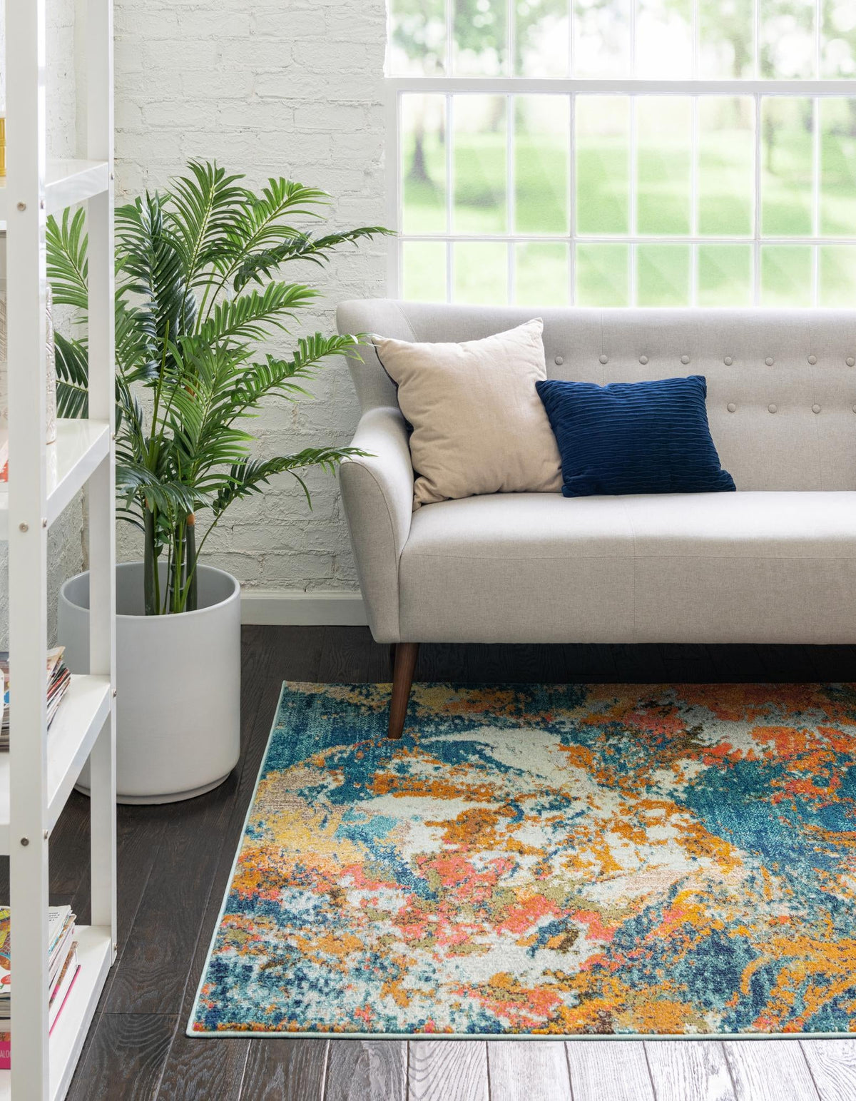 Vivid Pune Multi & Beige Area Rug, room setting