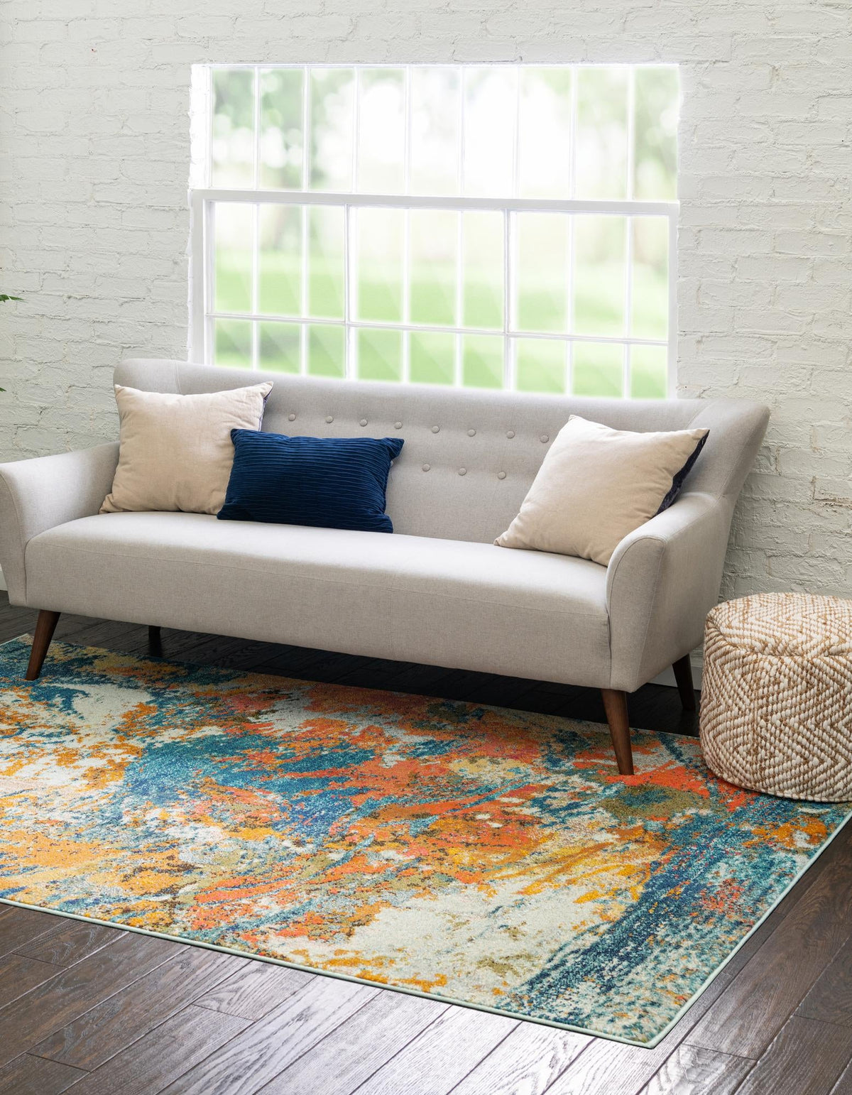 Vivid Pune Multi & Beige Area Rug | Unique Loom high-resolution supplier additional photo 3165213_image_1012.jpg