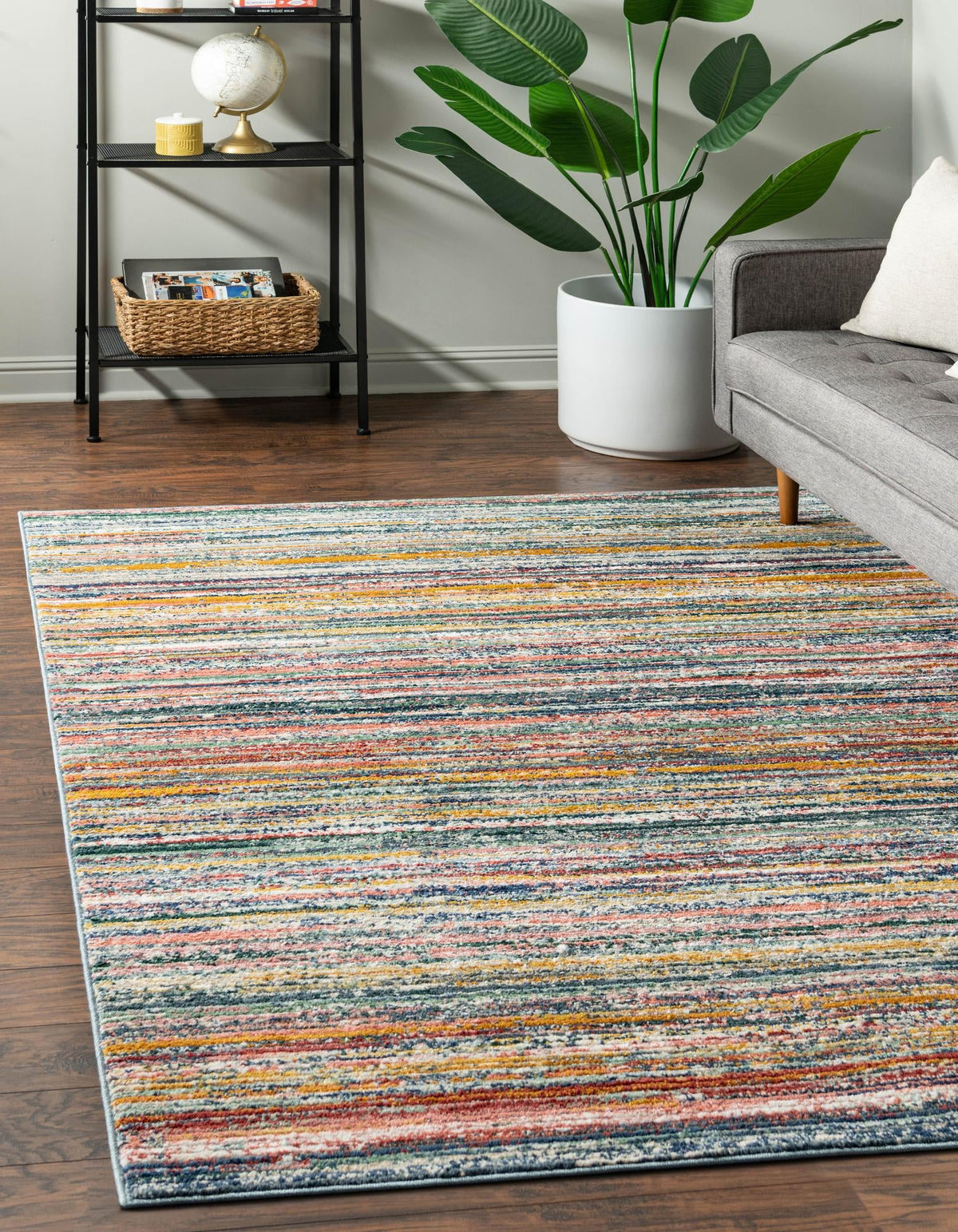 Gemstone Topaz multi area rug in a room setting