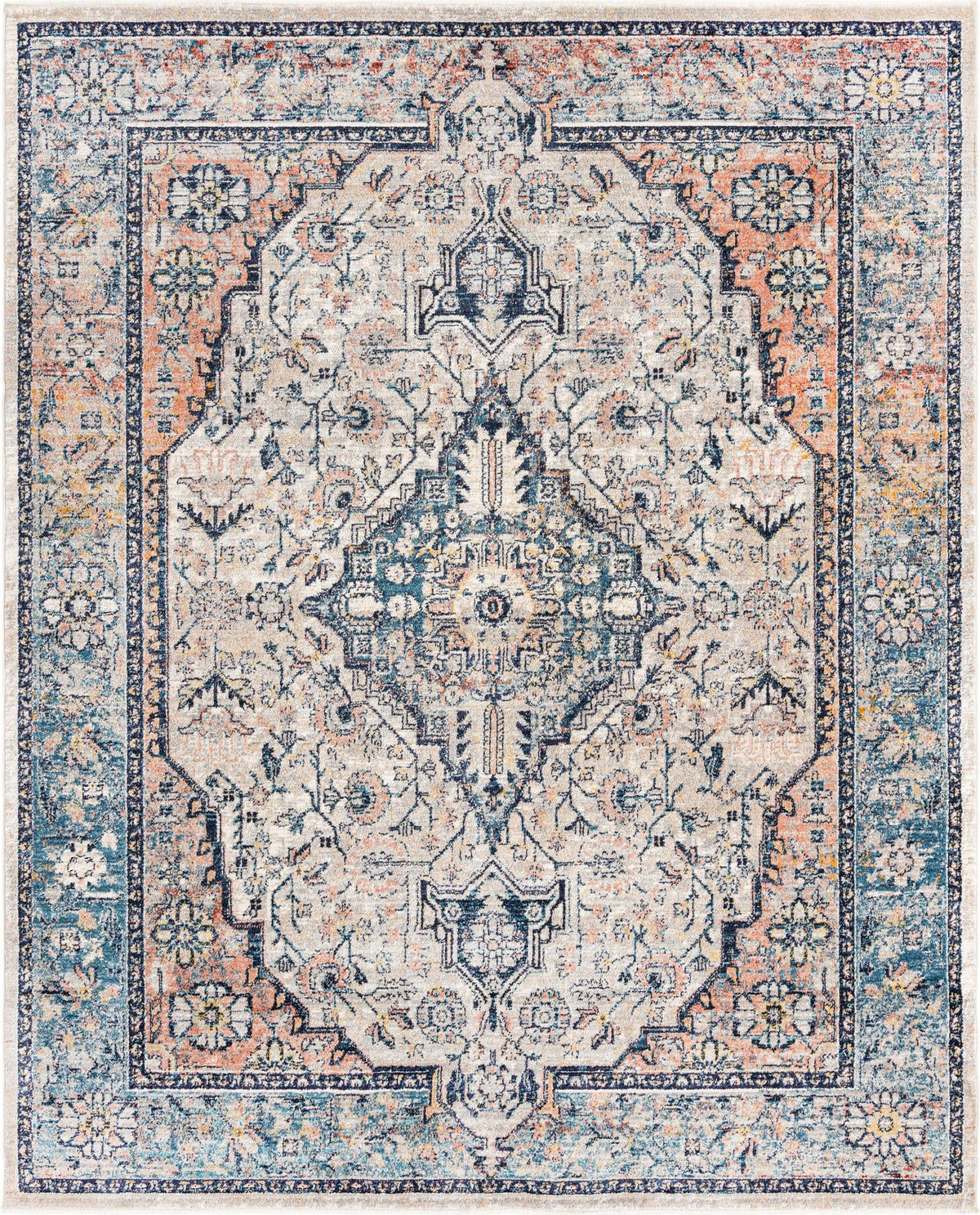 Lola Traditional Blue/Gray | Overhead rug, default SKU 3167366