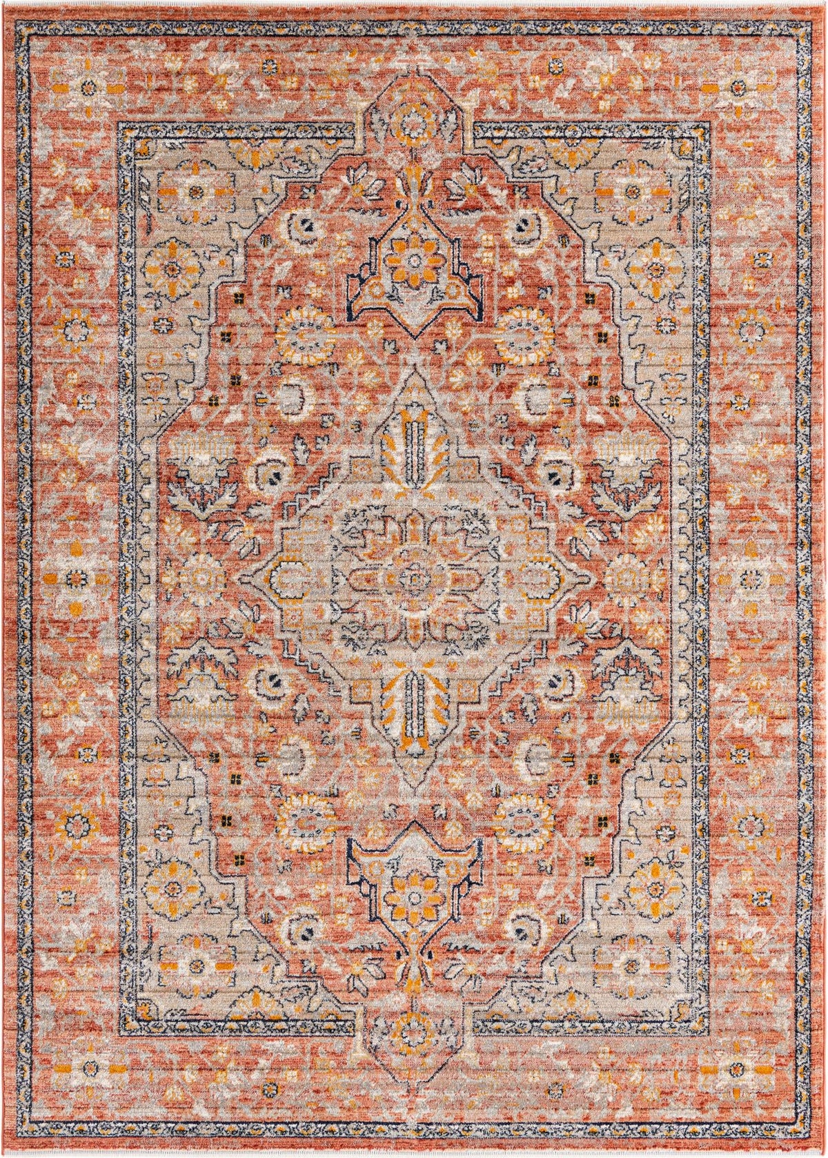 Lola Traditional Brick Red & Ivory Area Rug | Original supplier photo 11