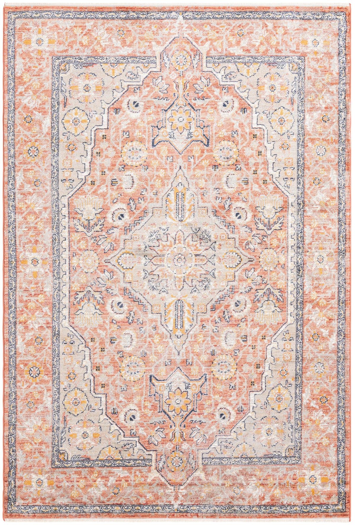 Lola Traditional Brick Red & Ivory Area Rug | Original supplier photo 41