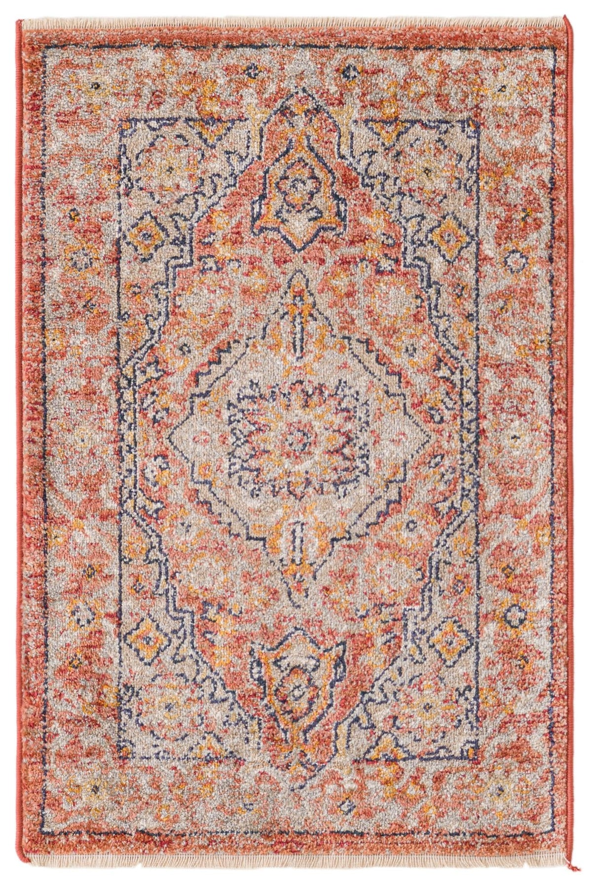 Lola Traditional Brick Red & Ivory Area Rug | Original supplier photo 76