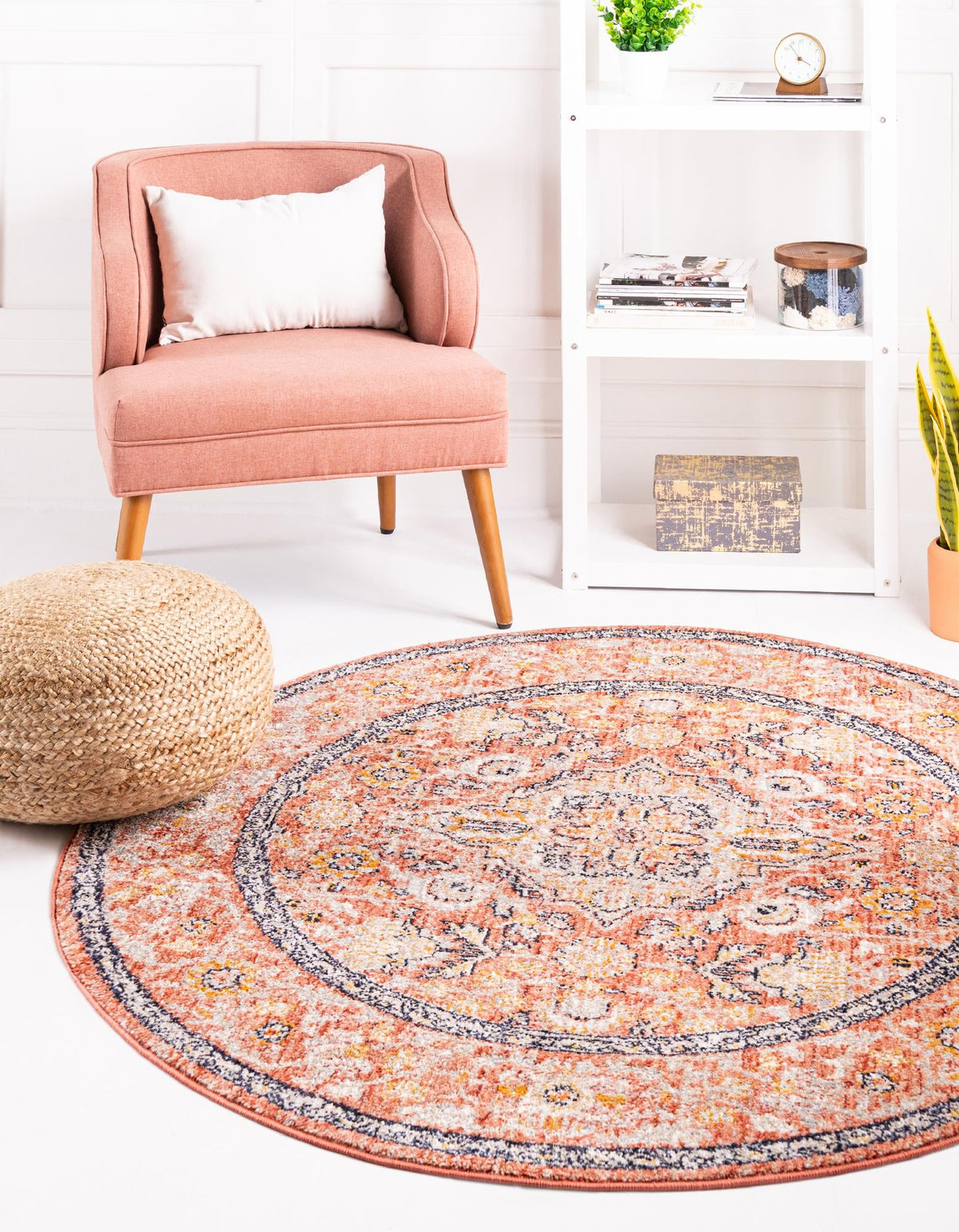 Lola Traditional Brick Red & Ivory Area Rug | Original supplier photo 32