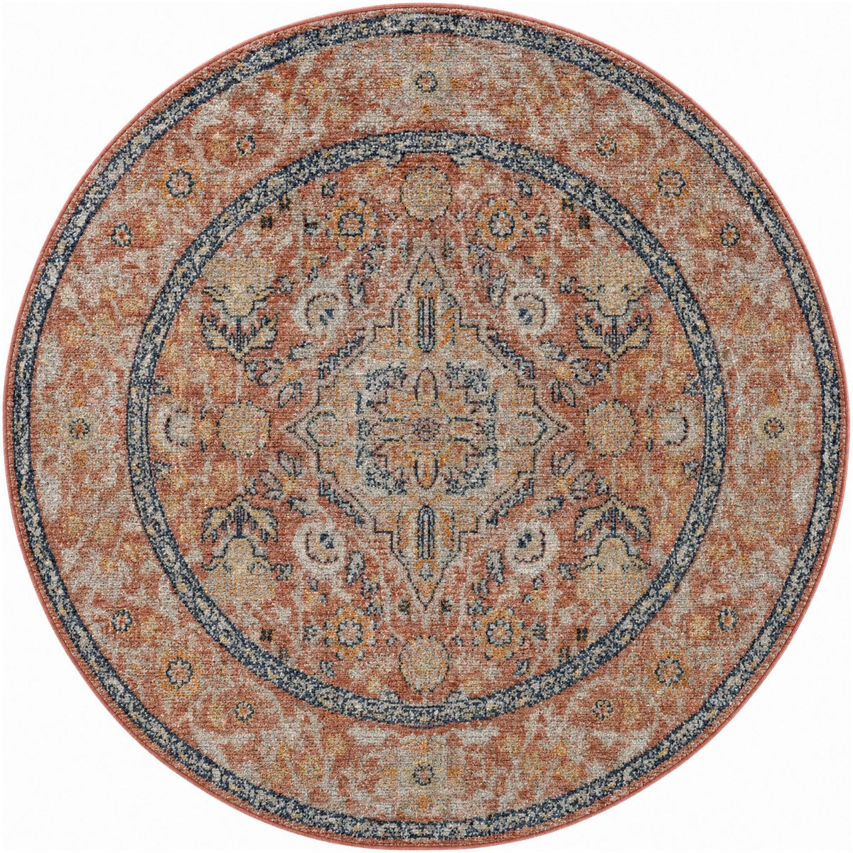 Lola Traditional Brick Red & Ivory Area Rug | Original supplier photo 55