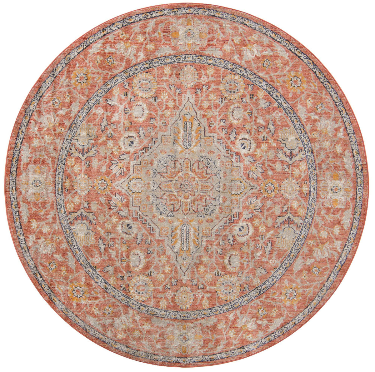 Lola Traditional Brick Red & Ivory Area Rug | Original supplier photo 33