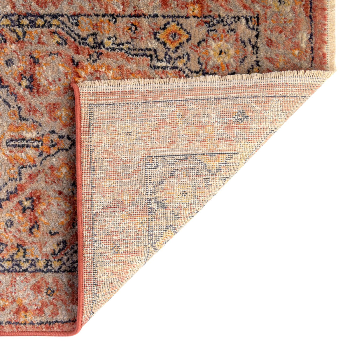 Lola Traditional Brick Red & Ivory Area Rug | Original supplier photo 71