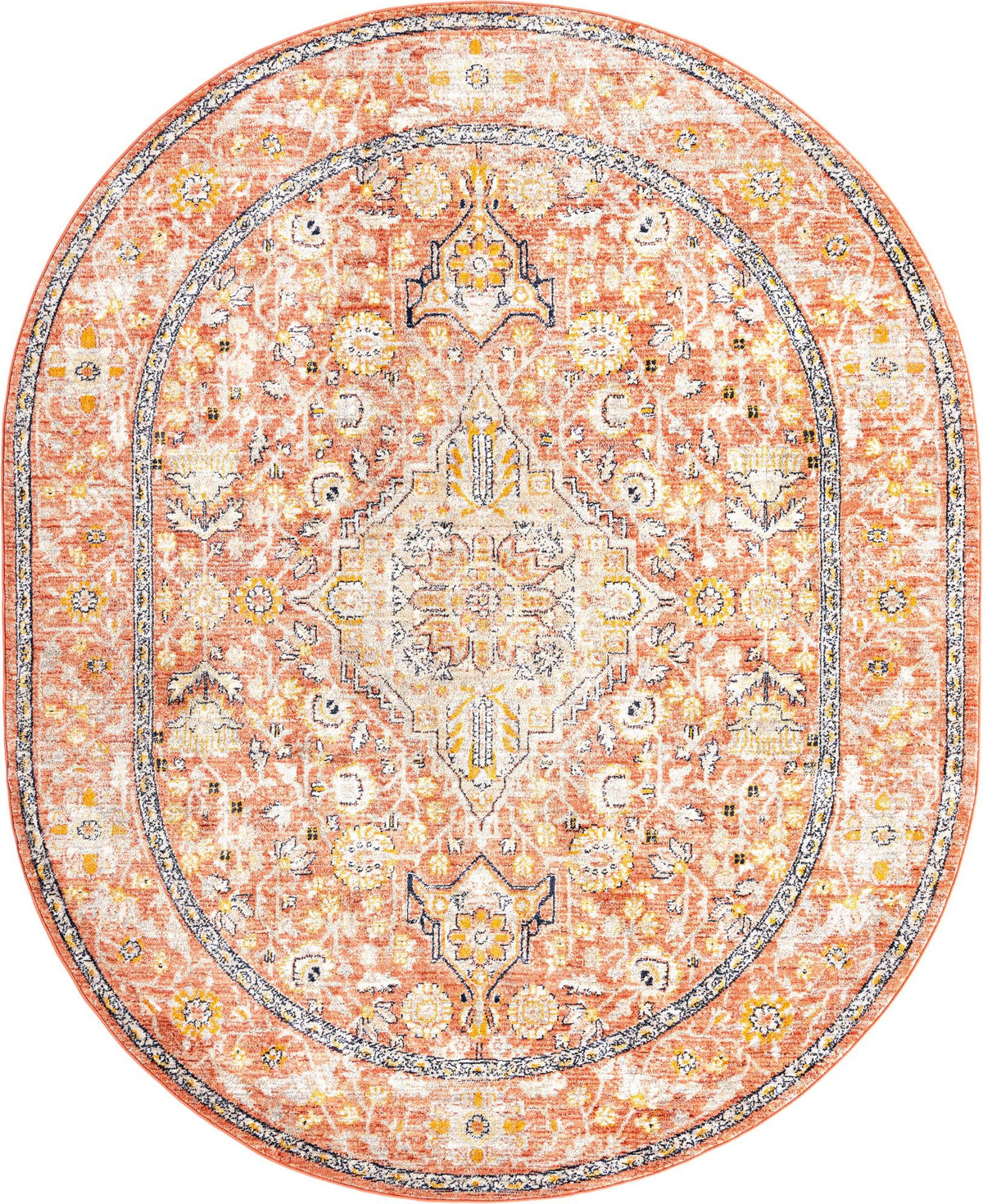 Lola Traditional Brick Red & Ivory Area Rug | Original supplier photo 14