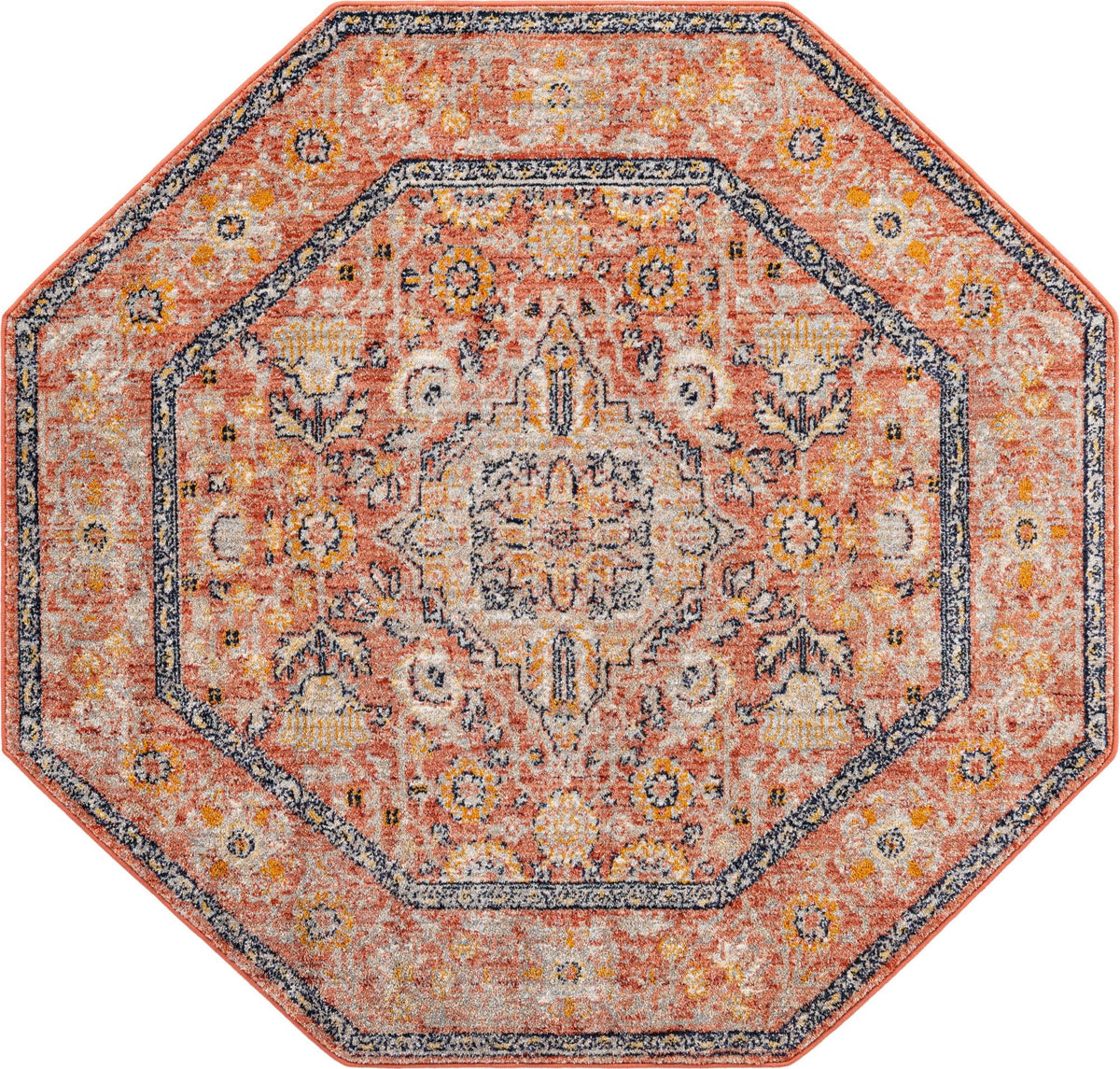 Lola Traditional Brick Red & Ivory Area Rug | Original supplier photo 82