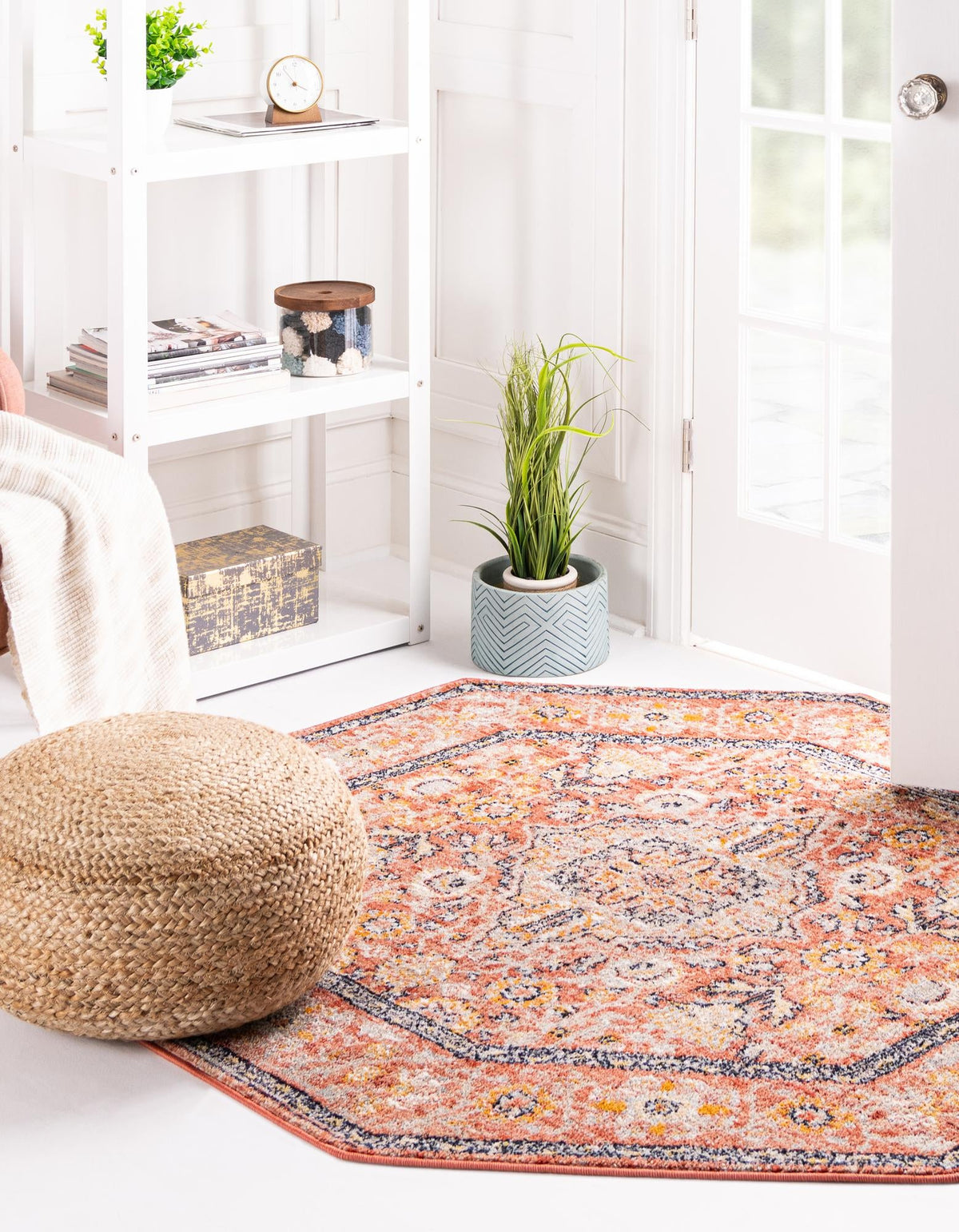 Lola Traditional Brick Red & Ivory Area Rug | Original supplier photo 24