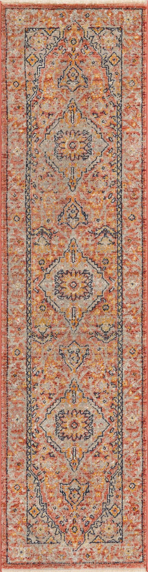 Lola Traditional Brick Red & Ivory Area Rug | Original supplier photo 59