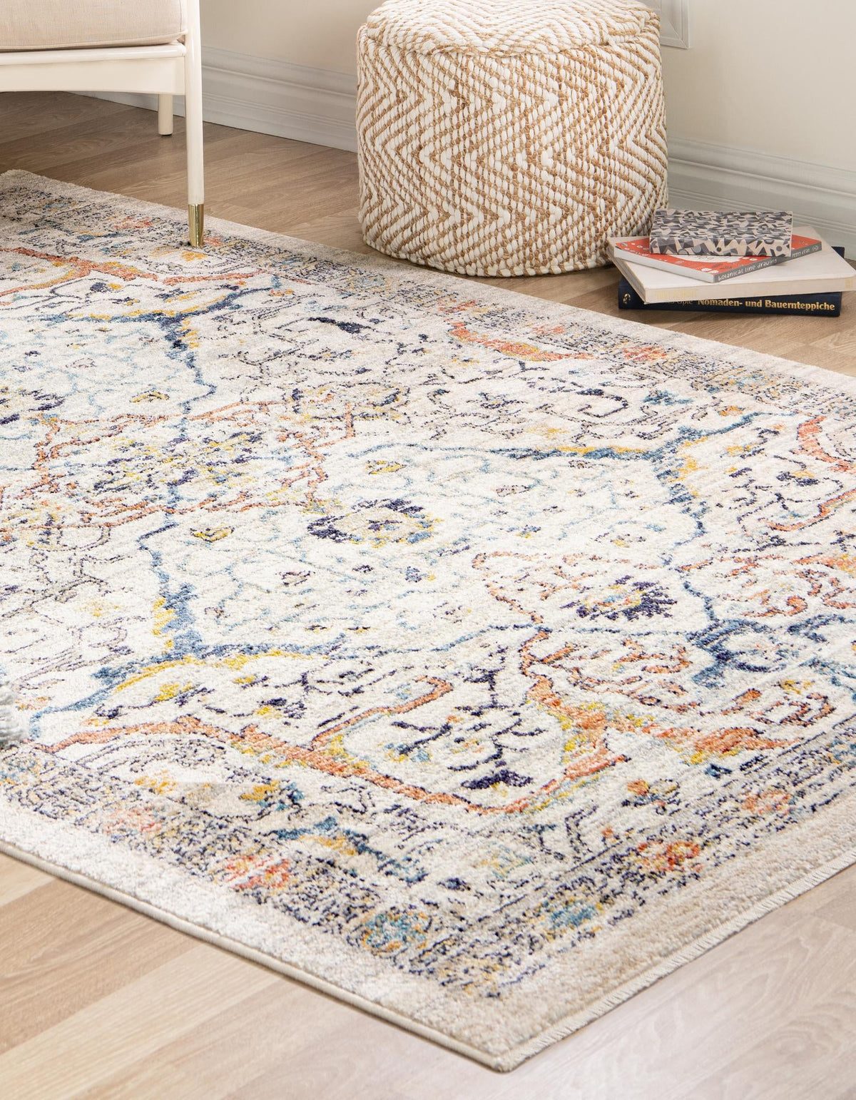 Lola Vivacious Ivory & Gray Area Rug | Unique Loom high-resolution supplier additional photo 3167622_image_1011.jpg