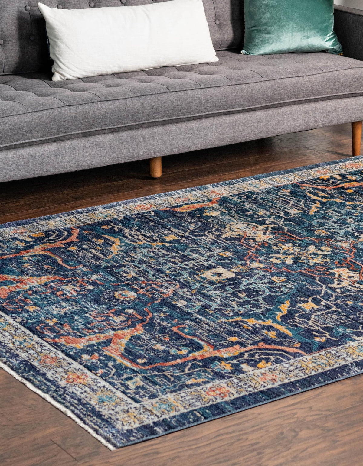 Lola Vivacious Navy Blue & Gray Area Rug | Unique Loom high-resolution supplier additional photo 3167645_image_1011.jpg