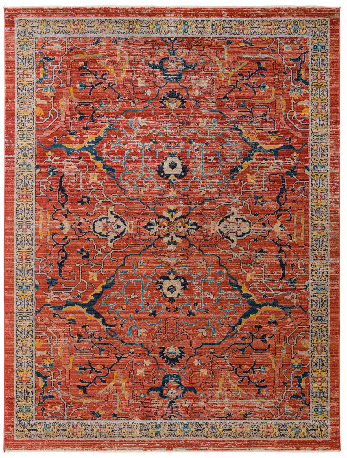 Lola Vivacious Brick Red & Gray Area Rug | Original supplier photo 77
